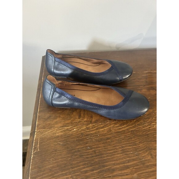 Vionic CAROLL Ballet Flat Shoes Navy Blue Arch Support Size 7.5 Preppy Classic - Picture 8 of 8